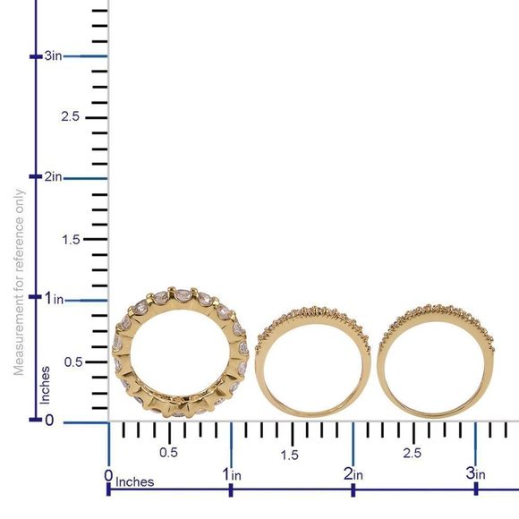 Eternity Band Simulated Diamond Ring Set S… - Picture 4 of 6